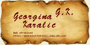 Georgina Karalić vizit kartica